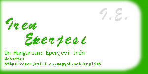 iren eperjesi business card